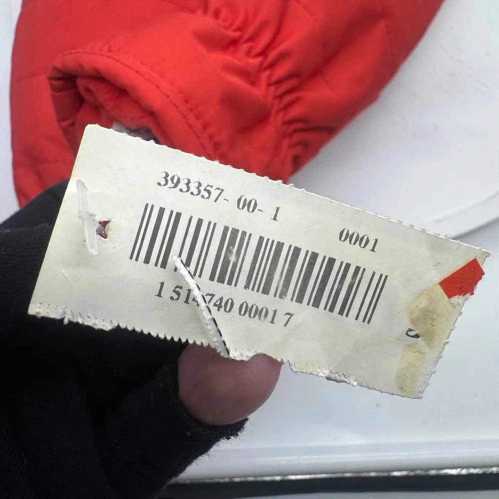 Old Navy Red Quilted Winter Mittens S/M Puffer Fleece Lined 393357-00-1 NEW